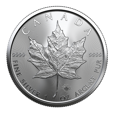 A picture of a Pièce d'argent feuille d'érable de 1 once (2023)